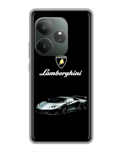 Чехол для Realme GT 6 с картинкой «Логотип Lamborghini классика»