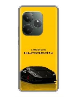 Чехол для Realme GT 6 с картинкой «Lamborghini Huracan черный»