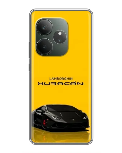 Чехол для Realme GT 6 с картинкой «Lamborghini Huracan черный»