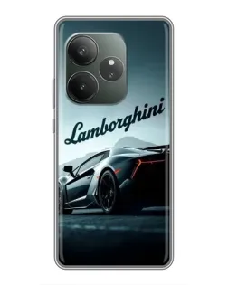 Чехол для Realme GT 6 с картинкой «Классическая надпись Lamborghini»