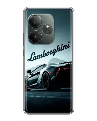 Чехол для Realme GT 6 с картинкой «Классическая надпись Lamborghini»