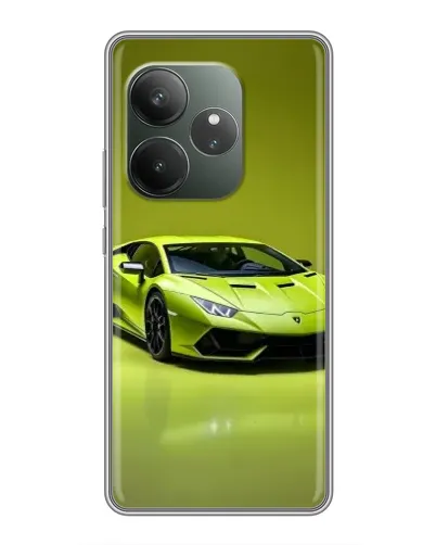 Чехол для Realme GT 6 с картинкой «Салатовый Lamborghini Huracan»