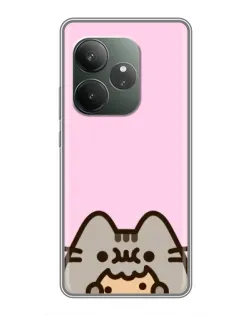 Чохол для Realme GT 6 з картинкою «Pusheen та печиво» Чохол для Realme GT 6 з картинкою «Pusheen та печиво»