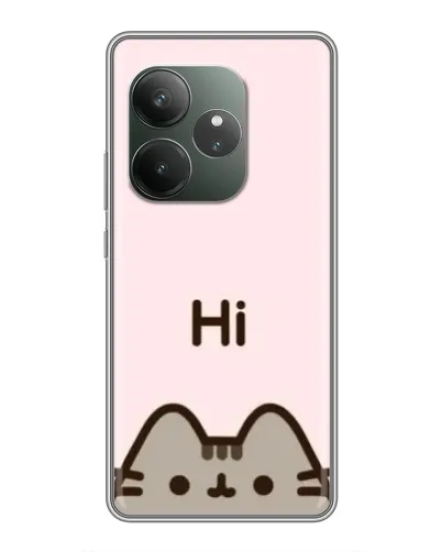 Чохол для Realme GT 6 з картинкою «Пушин каже Hi» Чохол для Realme GT 6 з картинкою «Пушин каже Hi»