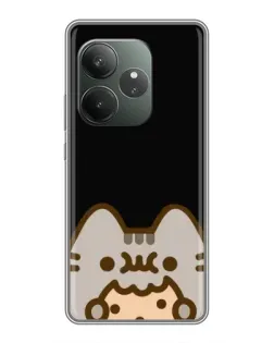 Чохол для Realme GT 6 з картинкою «Пушин на чорному»