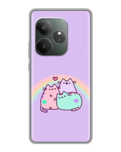 Чохол для Realme GT 6 з картинкою «Веселкові Пушини» Чохол для Realme GT 6 з картинкою «Веселкові Пушини»