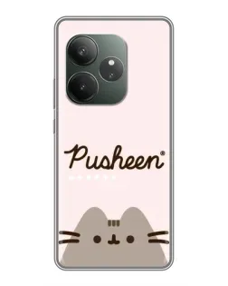 Чохол для Realme GT 6 з картинкою «Pusheen логотип»