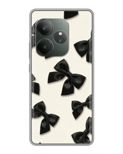 Чохол для Realme GT 6 з картинкою «Чорні бантики»