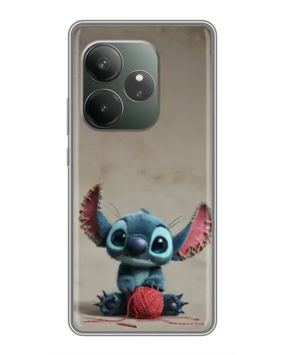 Чохол для Realme GT 6 з картинкою «Стіч на чоричневому фоні»