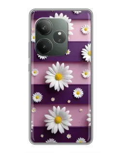 Чехол для Realme GT 6 с картинкой «Ромашки на фиолетовом» Чехол для Realme GT 6 с картинкой «Ромашки на фиолетовом»