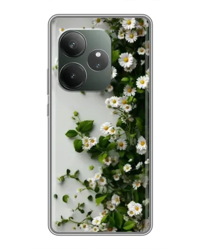 Чехол для Realme GT 6 с картинкой «Ветка мелких белых цветов» Чехол для Realme GT 6 с картинкой «Ветка мелких белых цветов»