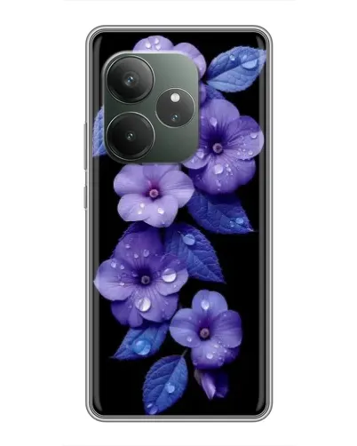 Чехол для Realme GT 6 с картинкой «Фиолетовые цветы с росою» Чехол для Realme GT 6 с картинкой «Фиолетовые цветы с росою»