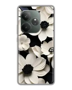 Чехол для Realme GT 6 с картинкой «Объемные белые цветы» Чехол для Realme GT 6 с картинкой «Объемные белые цветы»