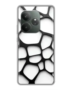 Чехол для Realme GT 6 с картинкой «Белая объемная сетка» Чехол для Realme GT 6 с картинкой «Белая объемная сетка»