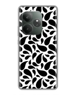 Чехол для Realme GT 6 с картинкой «Контрастные черные капли»
