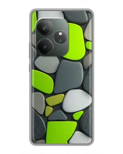 Чехол для Realme GT 6 с картинкой «Яркая неоновая галька»
