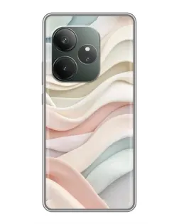 Чехол для Realme GT 6 с картинкой «Пастельные нежные волны»