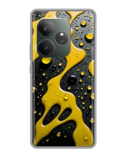 Чехол для Realme GT 6 с картинкой «Жидкое желтое золото»