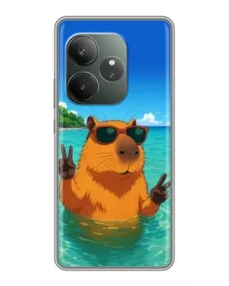 Чохол для Realme GT 6 з картинкою «Морська капібара»