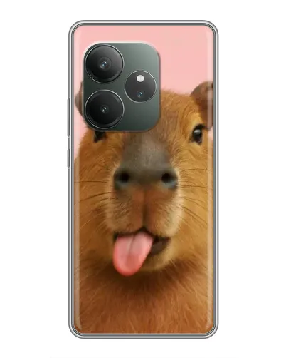 Чохол для Realme GT 6 з картинкою «Капібара з язиком»