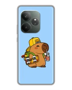 Чохол для Realme GT 6 з картинкою «Капібара на скейті»