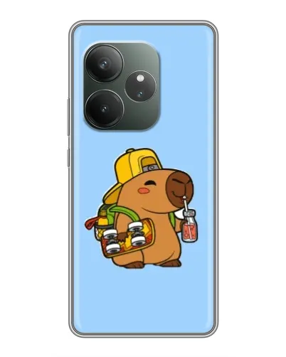 Чохол для Realme GT 6 з картинкою «Капібара на скейті»