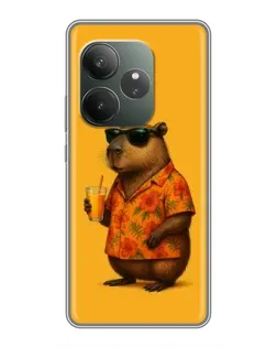 Чохол для Realme GT 6 з картинкою «Капібара на відпочинку»
