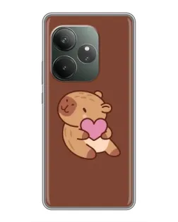 Чохол для Realme GT 6 з картинкою «Капібара з серцем»