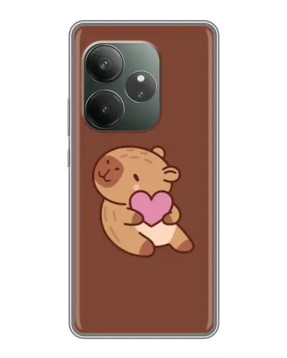 Чохол для Realme GT 6 з картинкою «Капібара з серцем»