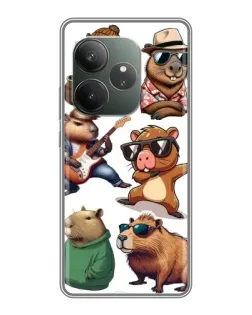 Чохол для Realme GT 6 з картинкою «Круті капібари музиканти»