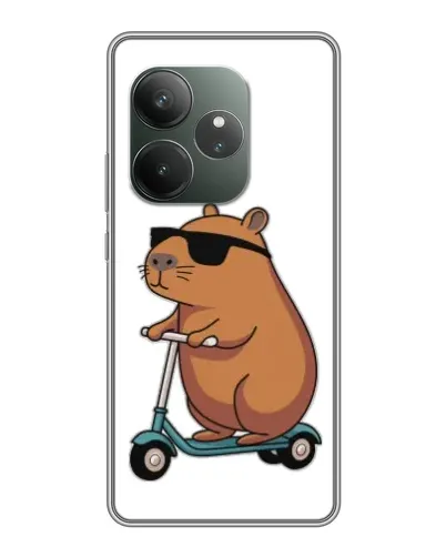 Чохол для Realme GT 6 з картинкою «Капібара на самокаті»