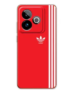Чехол для Realme GT 7 с картинкой «Красный минимализм Adidas»