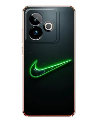Чехол для Realme GT 7 с картинкой «Неоновый контур Nike» Чехол для Realme GT 7 с картинкой «Неоновый контур Nike»