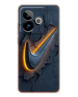 Чехол для Realme GT 7 с картинкой «Объемный логотип Найк»