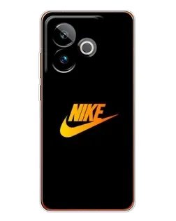 Чехол для Realme GT 7 с картинкой «Золотой логотип Nike»