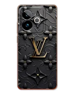 Чехол для Realme GT 7 с картинкой «Кожаная текстура LV»