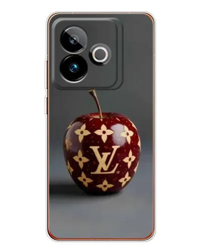 Чехол для Realme GT 7 с картинкой «Красное яблоко LV»