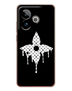Чехол для Realme GT 7 с картинкой «Цветочная монограмма»