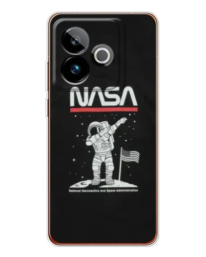 Чехол для Realme GT 7 с картинкой «NASA — шагаем по Луне» Чехол для Realme GT 7 с картинкой «NASA — шагаем по Луне»