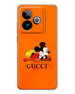 Чехол для Realme GT 7 с картинкой «Микки Маус Gucci — оранж»