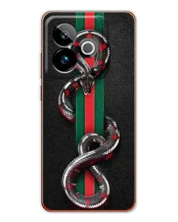 Чехол для Realme GT 7 с картинкой «Gucci — змея на полосе»