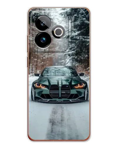 Чохол для Realme GT 7 з картинкою «BMW у зимовому лісі»