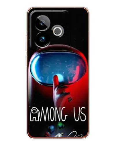 Чохол для Realme GT 7 з картинкою «Червоний імпостер — макро»