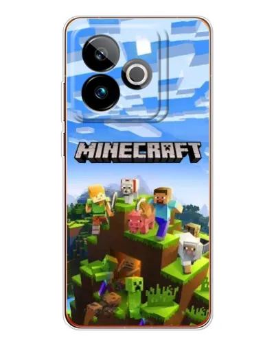 Чехол для Realme GT 7 с картинкой «Minecraft классический мир» Чехол для Realme GT 7 с картинкой «Minecraft классический мир»