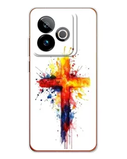 Чохол для Realme GT 7 з картинкою «Акварельний хрест»