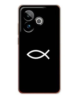 Чехол для Realme GT 7 с картинкой «Символ рыбы Jesus»