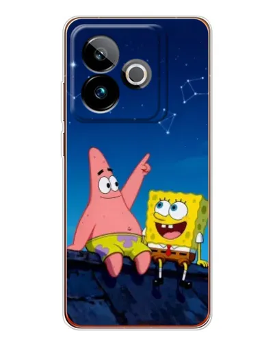 Чехол для Realme GT 7 с картинкой «Губка Боб и Патрик ночью» Чехол для Realme GT 7 с картинкой «Губка Боб и Патрик ночью»