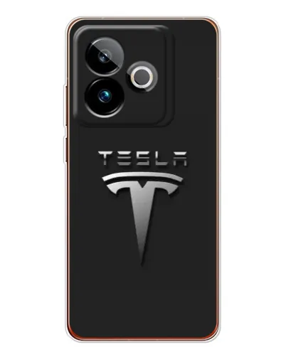 Чехол для Realme GT 7 с картинкой «Стальной логотип Tesla» Чехол для Realme GT 7 с картинкой «Стальной логотип Tesla»