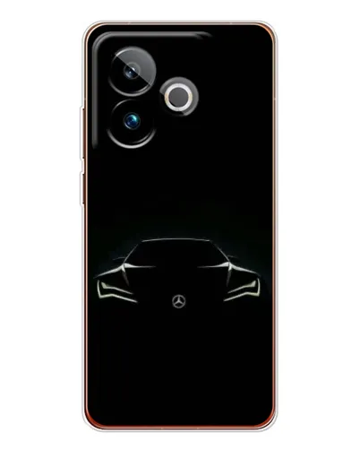 Чехол для Realme GT 7 с картинкой «Mercedes — силуэт авто» Чехол для Realme GT 7 с картинкой «Mercedes — силуэт авто»