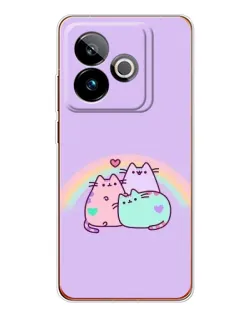 Чехол для Realme GT 7 с картинкой «Радужные Пушины»
